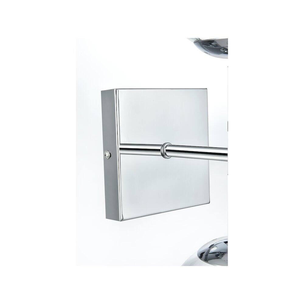Alt View 1. Living District - Neri 6 Inch Wall Sconce Clear Shade in Chrome - Chrome And Clear.