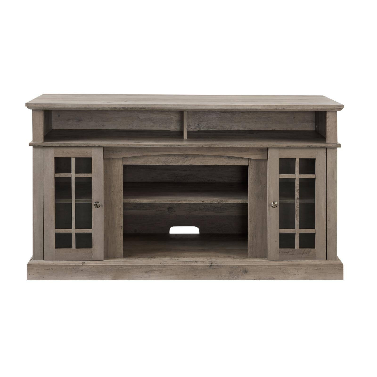 Angle. Spaco - Spaco TV Stand for 65 Inch TVs, Classic and Modern Console, Open and Closed Storage, for Living Room - Gray Wash.