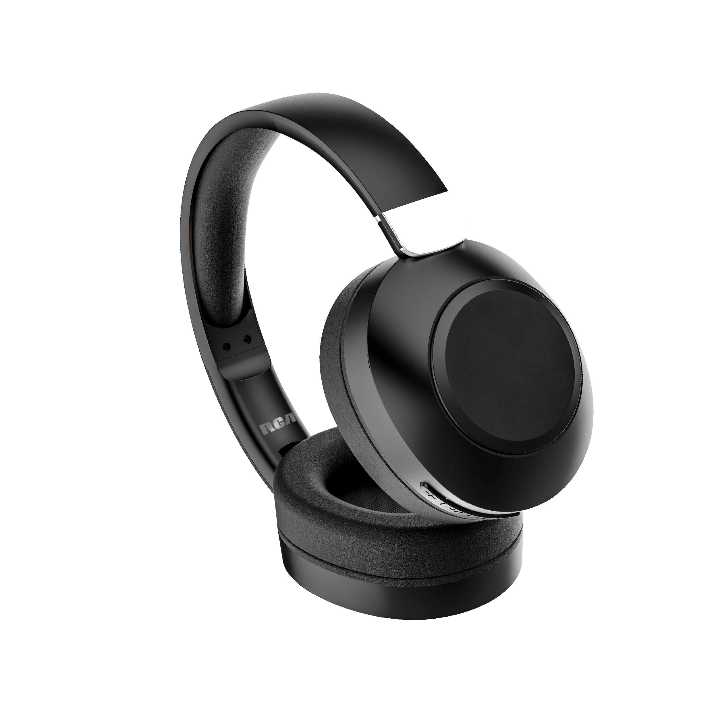 Front. RCA - Wave-54 Wireless Over-Ear Bluetooth Headphones, 12H Playtime - Black.