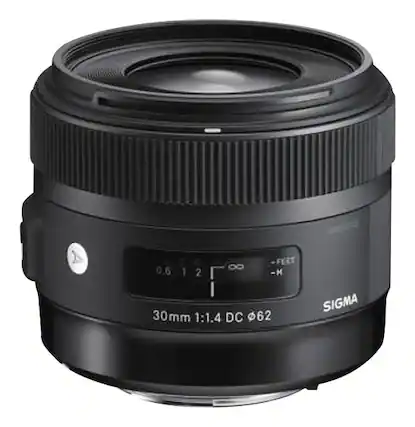 Front. Sigma - 30mm f/1.4 DC HSM (A) Standard Lens for Select Canon EF-S DSLR Cameras - Black.