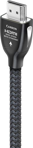 Front. AudioQuest - Carbon 10' 4K Ultra HD HDMI Cable - Charcoal/Black.
