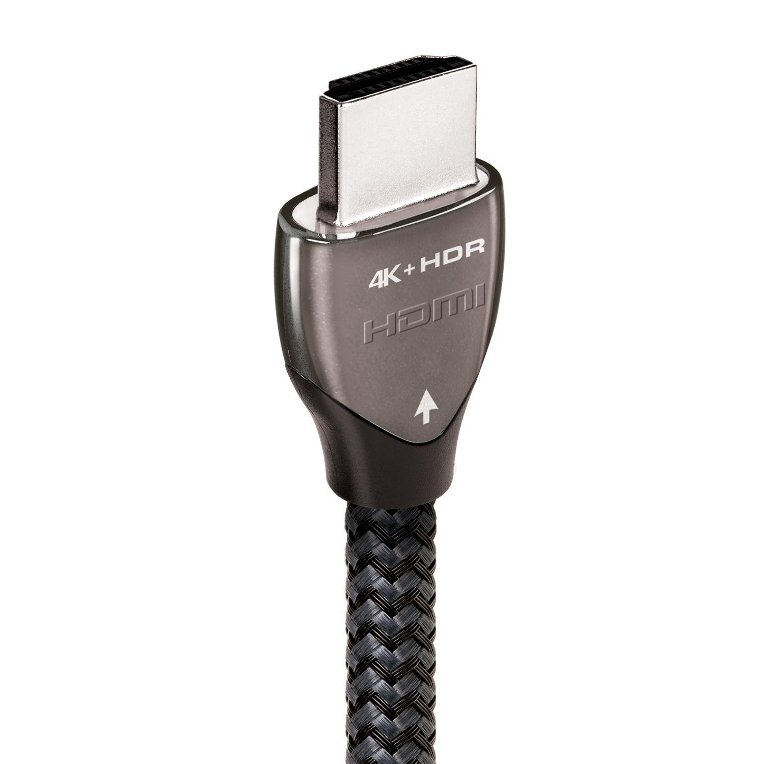 Angle View: AudioQuest - Carbon 3'4" 4K Ultra HD HDMI Cable - Charcoal/Black