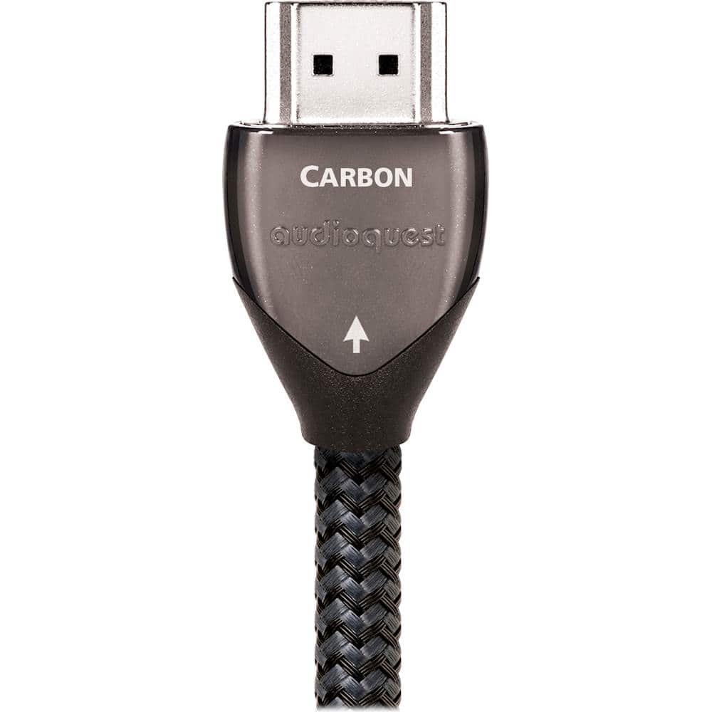 Front. AudioQuest - Carbon 5' 4K Ultra HD HDMI Cable - Charcoal/Black.