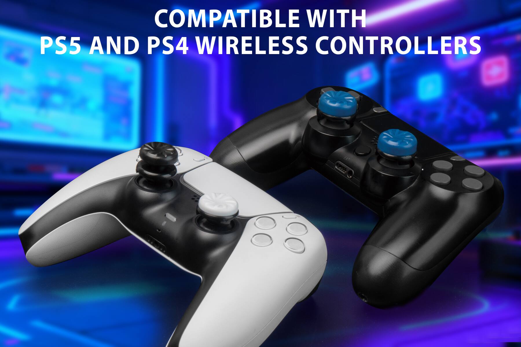 COMPATIBLE WITH PS5 AND PS4 WIRELESS CONTROLLERS