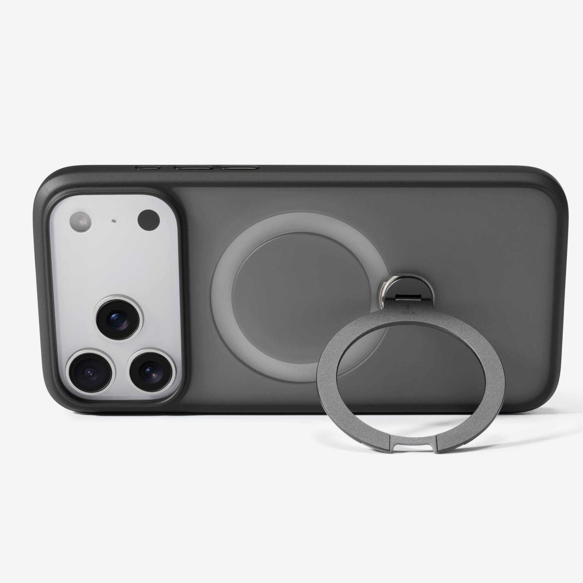 Back. TORRAS - Ostand Q3 Spin Case for iPhone 17 - Obsidian Black.