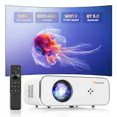 1080P 4K Decoding 1000 ANSI Lumens WiFi 6 Faster Speed BT 5.0 Bluetooth - J - unkstar