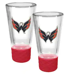 Great American Products - Washington Capitals 2-Pack 4oz. Cheer Shot Set with Silicone Grip - Red