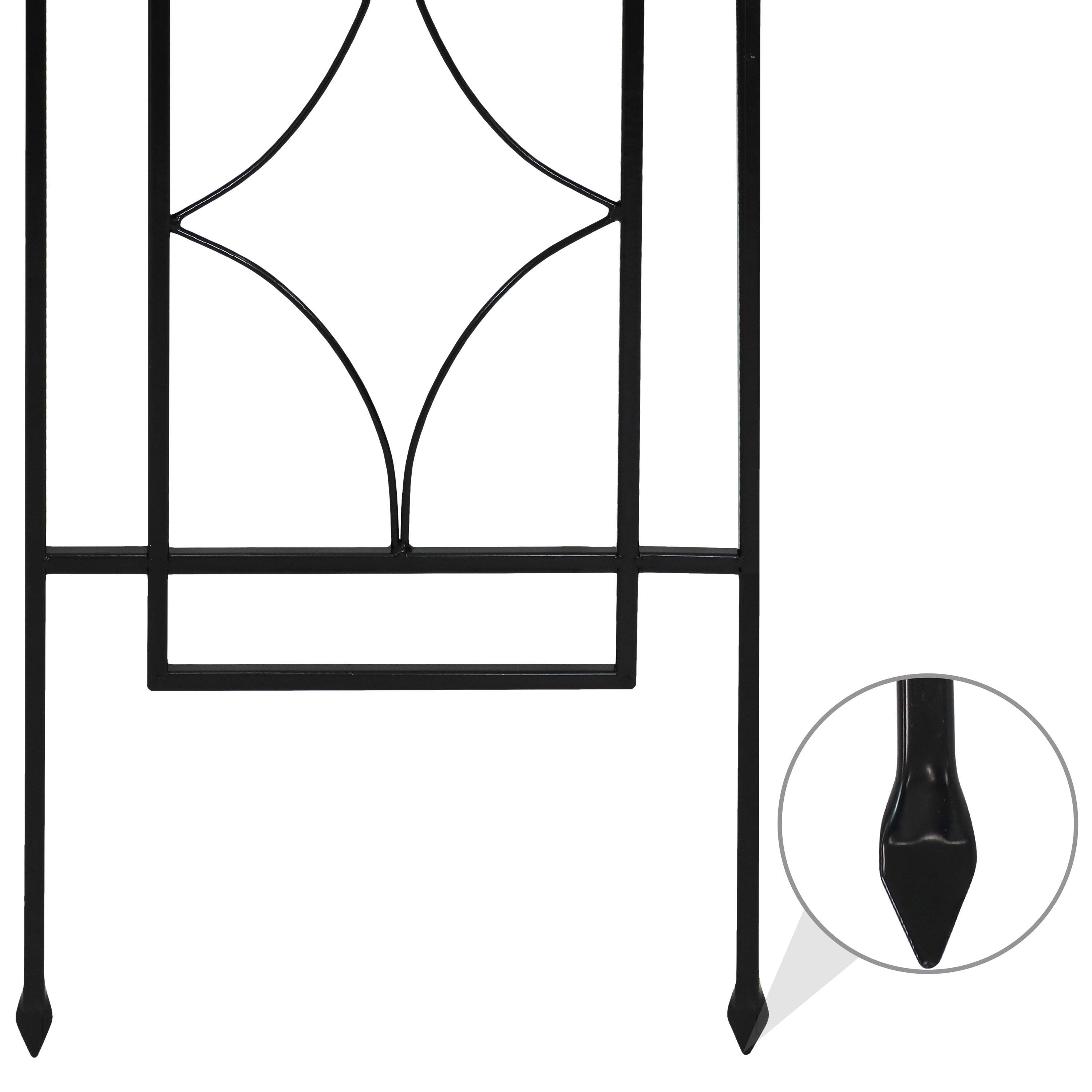 Alt View 7. Sunnydaze - Steel Chic Diamonds Garden Trellis - Set of 2 - 60 in - Black.