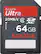 Front Standard. SanDisk - Ultra 64GB Secure Digital Extended Capacity (SDEC) Memory Card.