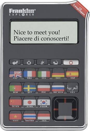 Front Standard. Franklin - 16-Language Speaking Phrase Translator.