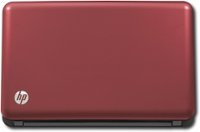 Front Standard. HP - Mini Netbook with Intel® Atom™ Processor, Mouse and Case - Sonoma Red.