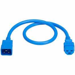 Eaton Tripp Lite Series Power Cord, C20 to C21 - Heavy-Duty, 20A, 250V, 12 AWG, 2 ft. (0.6 m), For Network - Blue