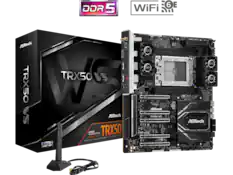 DDR 5 WiFi RE ASRock TRX50 WS TRX50 ASRock WS ASRock TRX50 WS TRX50 C RoNs CEFC SOCKET XEP 1 POT JU PCls 5 Gan 8.8. VS Vs ASRock