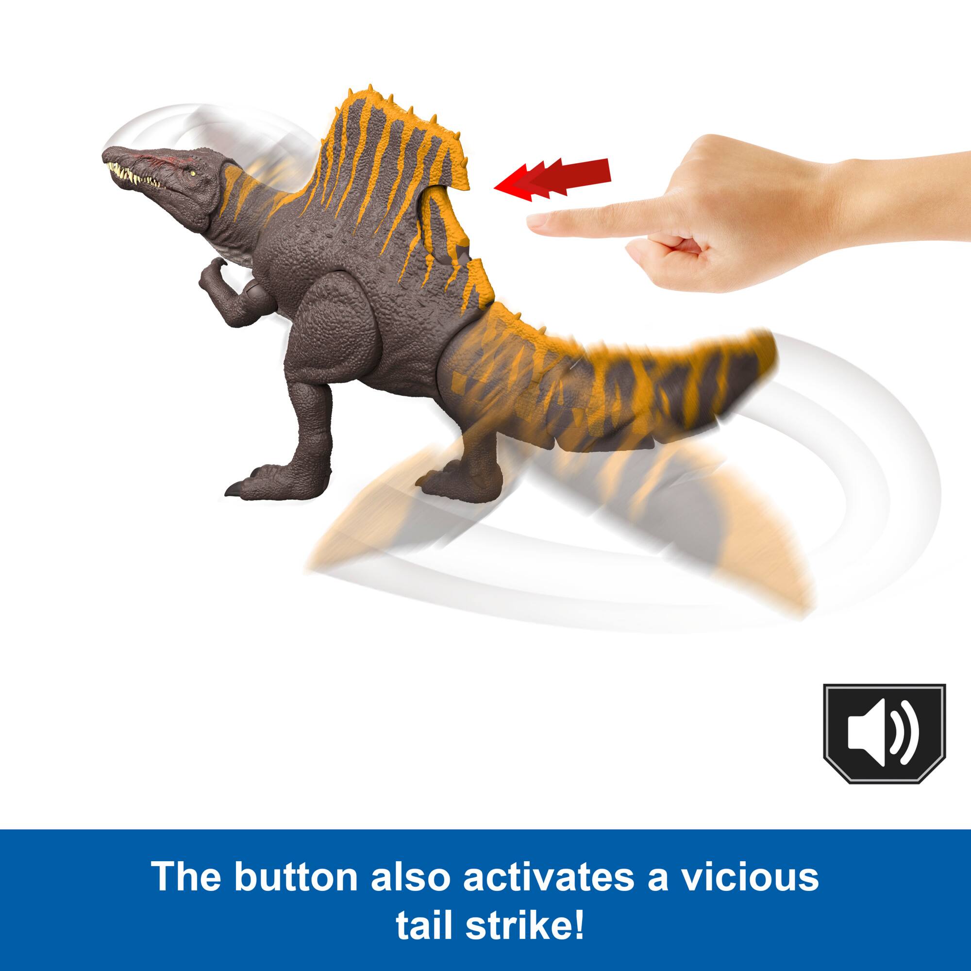 The button also activates a vicious tail strike!