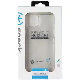 Speck - Presidio Perfect- Case for Apple iPhone 14 Plus - Glitter - Clear
