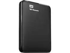 Front. Western Digital - WD 1TB Elements Portable Storage USB 3.0 Model WDBUZG0010BBK-WESN - Black.