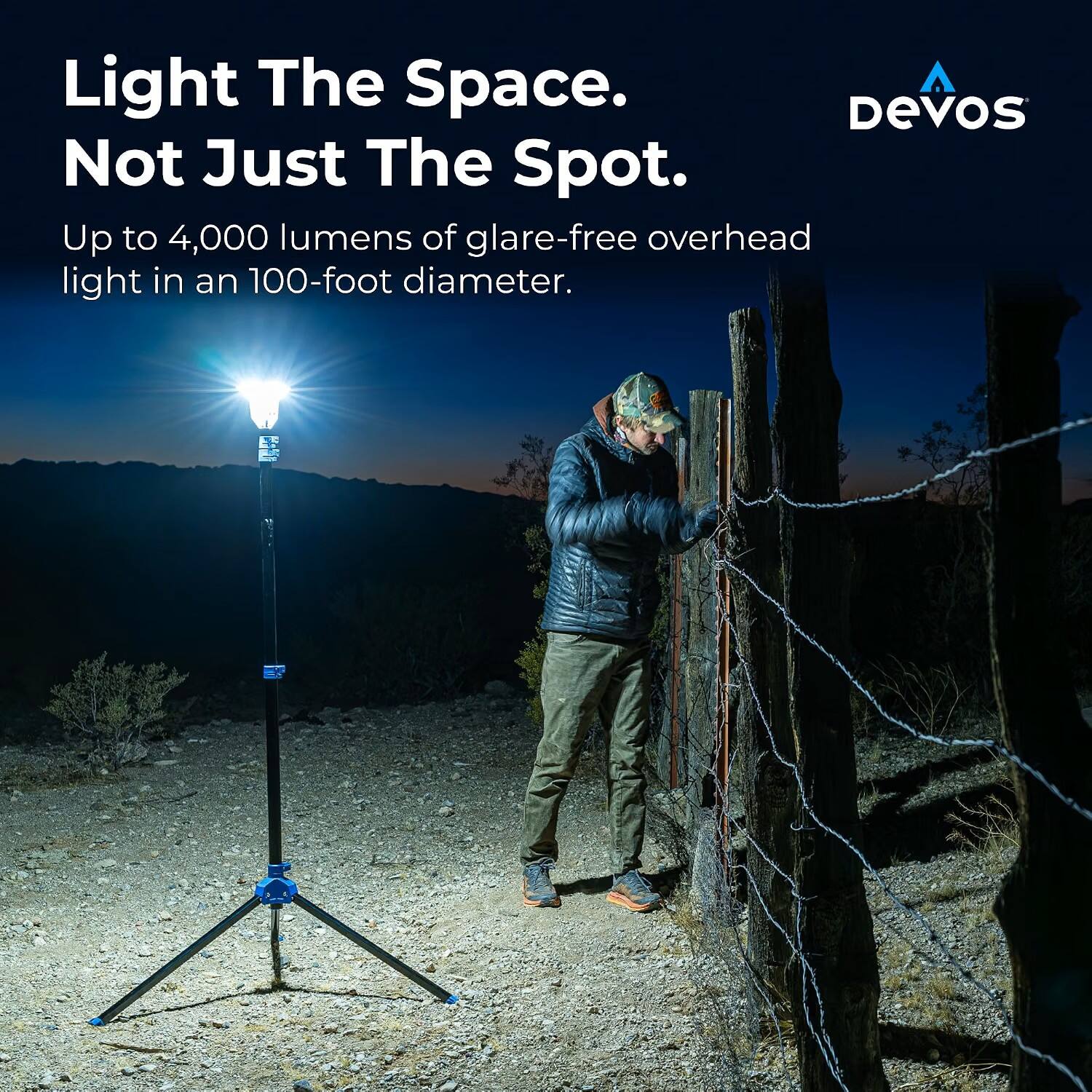Light The Space.  
Not Just The Spot.  
Up to 4,000 lumens of glare-free overhead light in an 100-foot diameter.