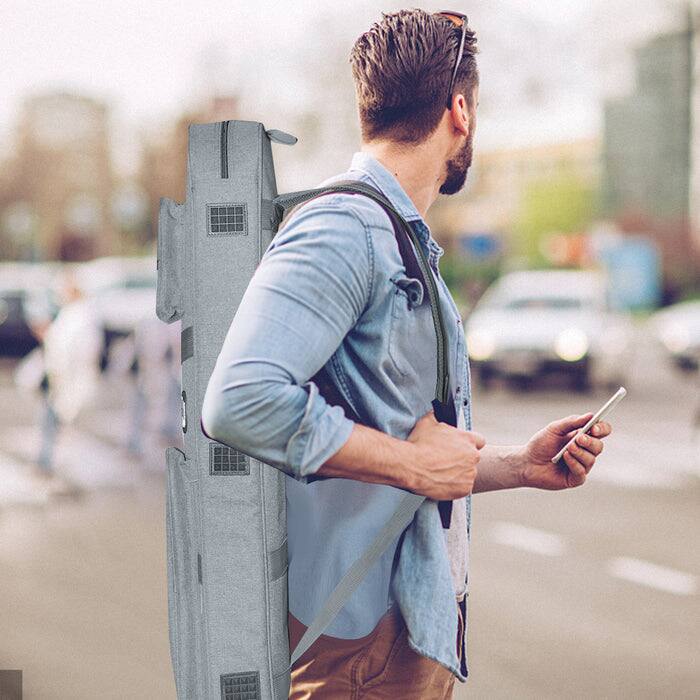 Alt View 3. GSE Games & Sports Expert - Grey 3x4 Soft Pool Cue Case Billiard Pool Cue Stick Carrying Bag- Holds 3 Butts and 4 Shafts - Grey.