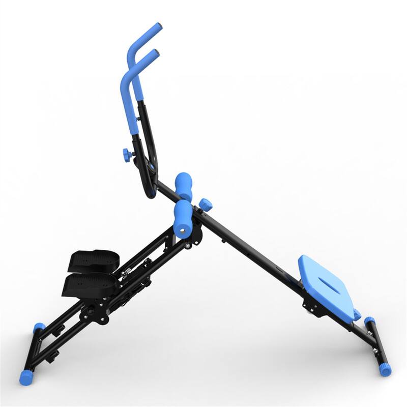 Alt View 7. HTUTWOO - Multifunctional 2-In-1 Stair Stepper And Ab Workout Machine - Seamless Switch, Compact Gym Equipment, Silent Rollers - Blue.