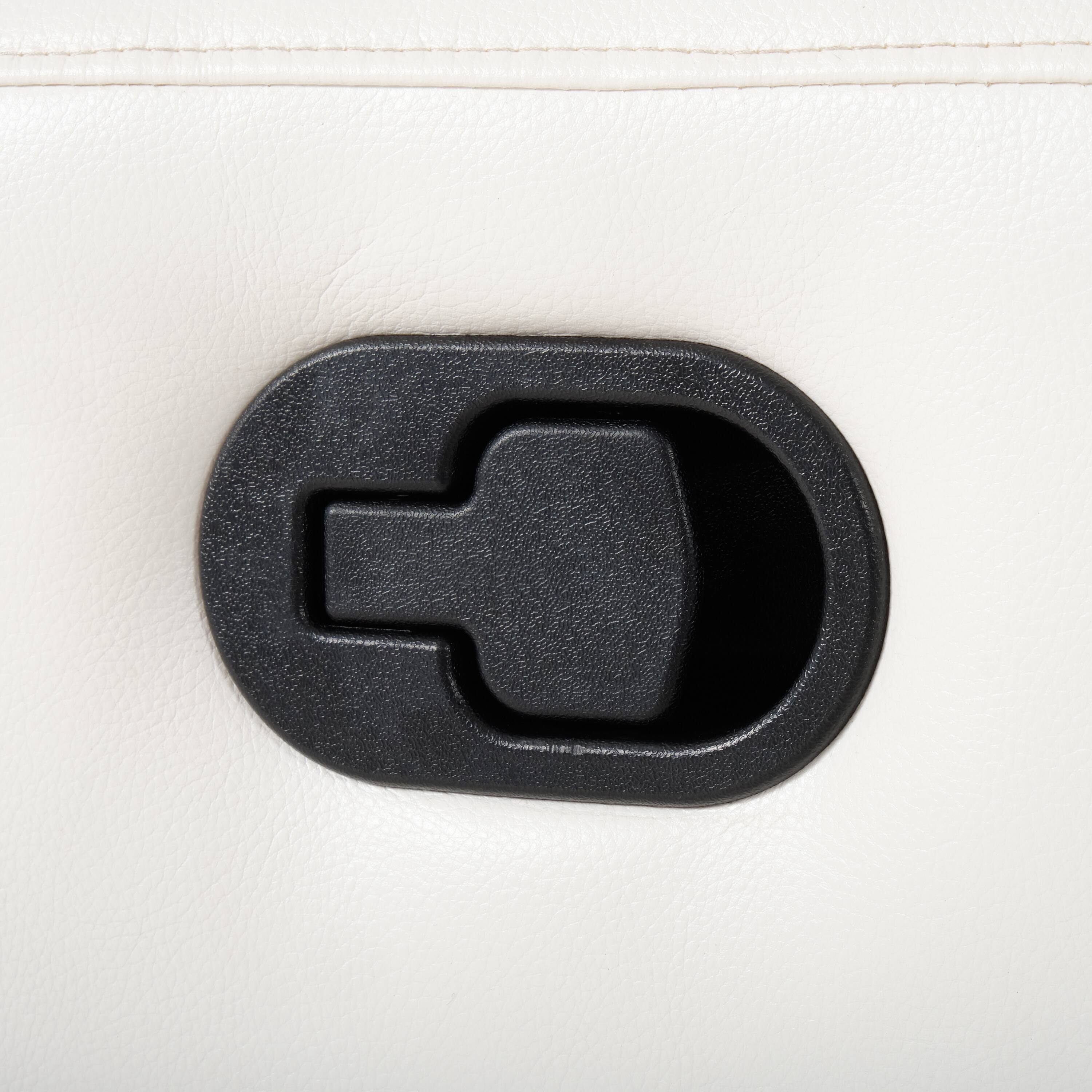 Alt View 9. CorLiving - Marin Faux Leather Upholstered Indoor Swivel Glider Manual Recliner with Steel and Engineered Wood Frame - White.