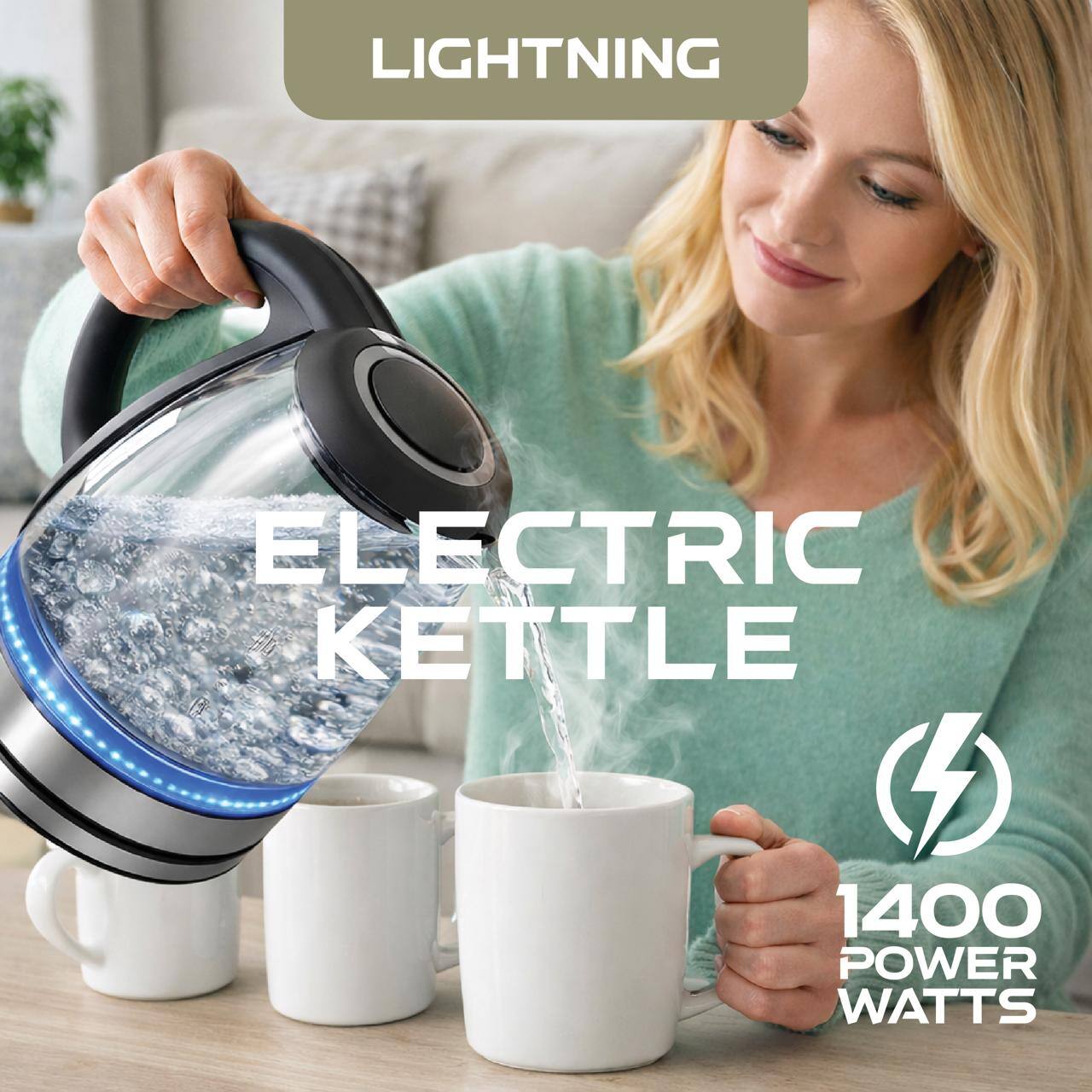 LIGHTNING ELECTRIC KETTLE 1400 POWER WATTS