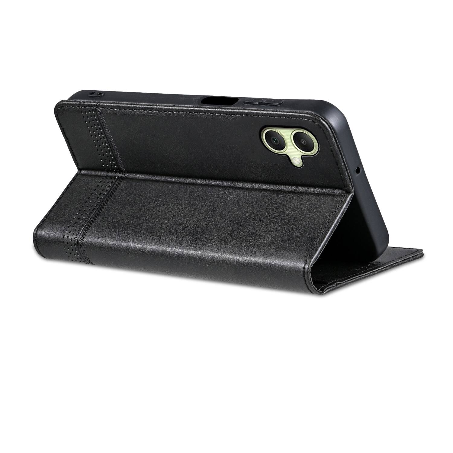 Alt View 1. Dteck - PU Leather Flip Wallet Case for Samsung Galaxy A07,Magnetic Closure Card Slots Kickstand Cover,Shock-Absorbing TPU Cover - Black.