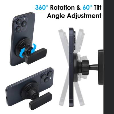 Soporte Magnético Doble Para Móvil - Giratorio 360°, Imanes N52 - Compatible Con MagSafe Y Android, Ideal Para Gimnasio Y Coche
