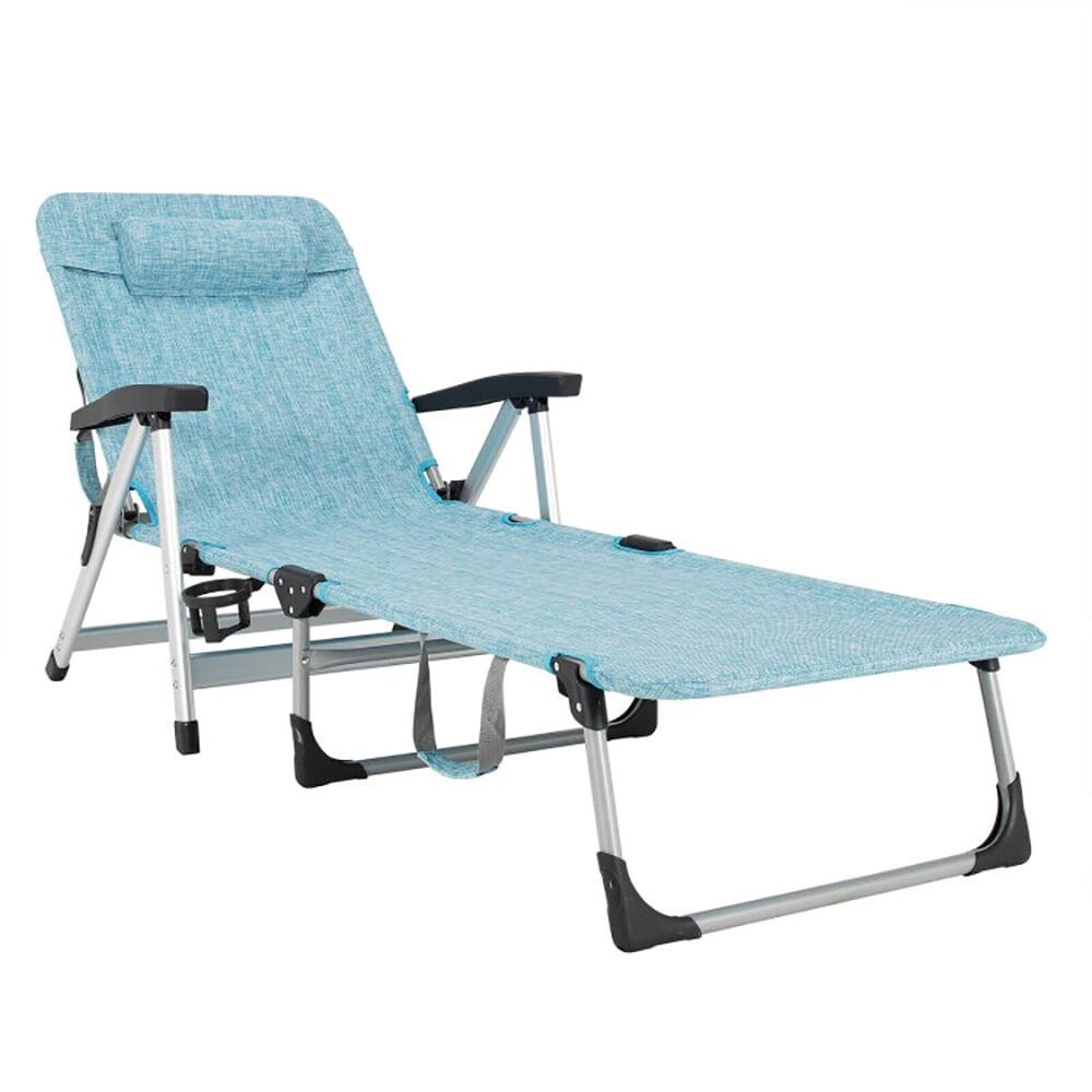 Alt View 4. Kadyn - Outdoor Chaise Lounge Chair, Beach Folding Chaise Lounge Recliner with 7 Adjustable Position-Gray - Gray.