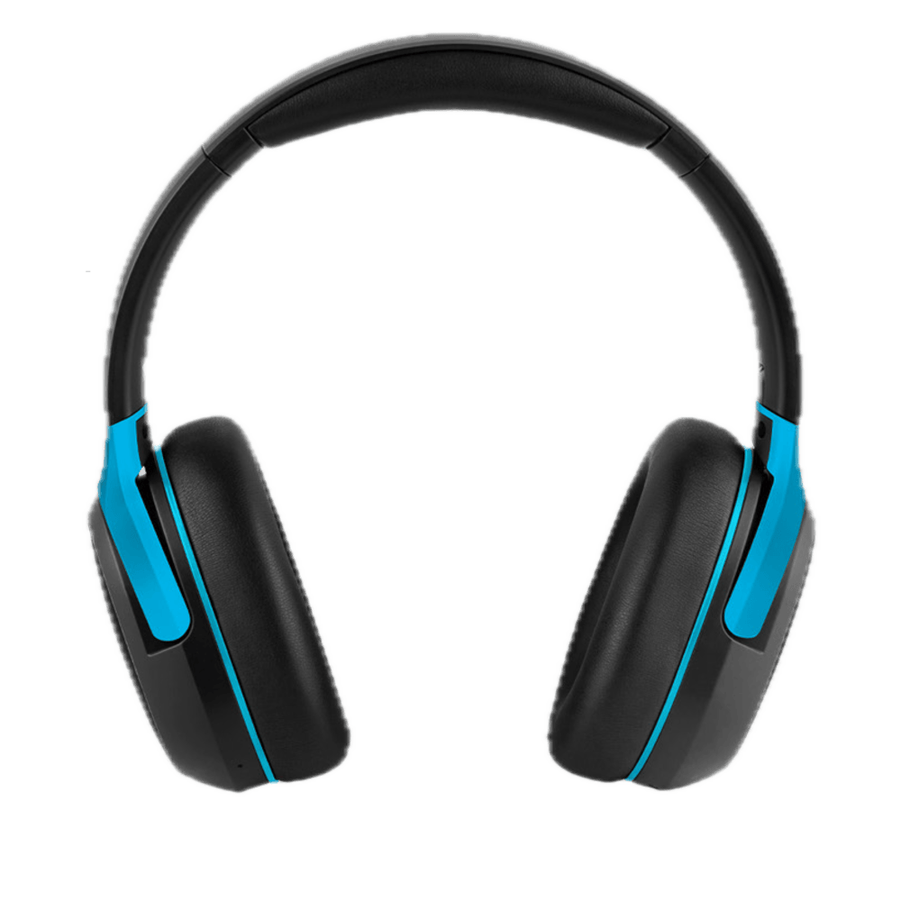 Front. H2O Audio - RIPT Ultra Over-The-Ear Sport Headphones with Active Noise Cancellation - Black.