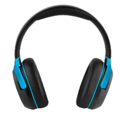 Front. H2O Audio - RIPT Ultra Over-The-Ear Sport Headphones with Active Noise Cancellation - Black.