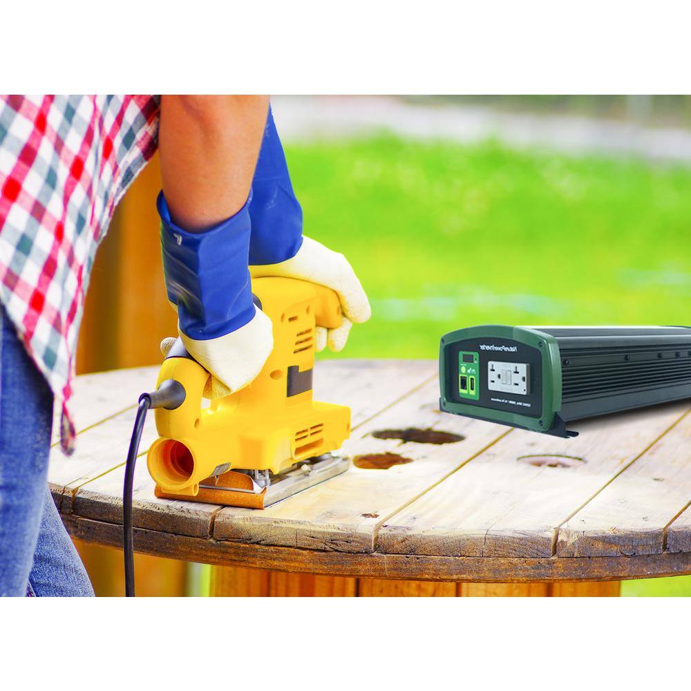 Alt View 1. Nature Power - 2000 Watt Sinewave Inverter - Black.