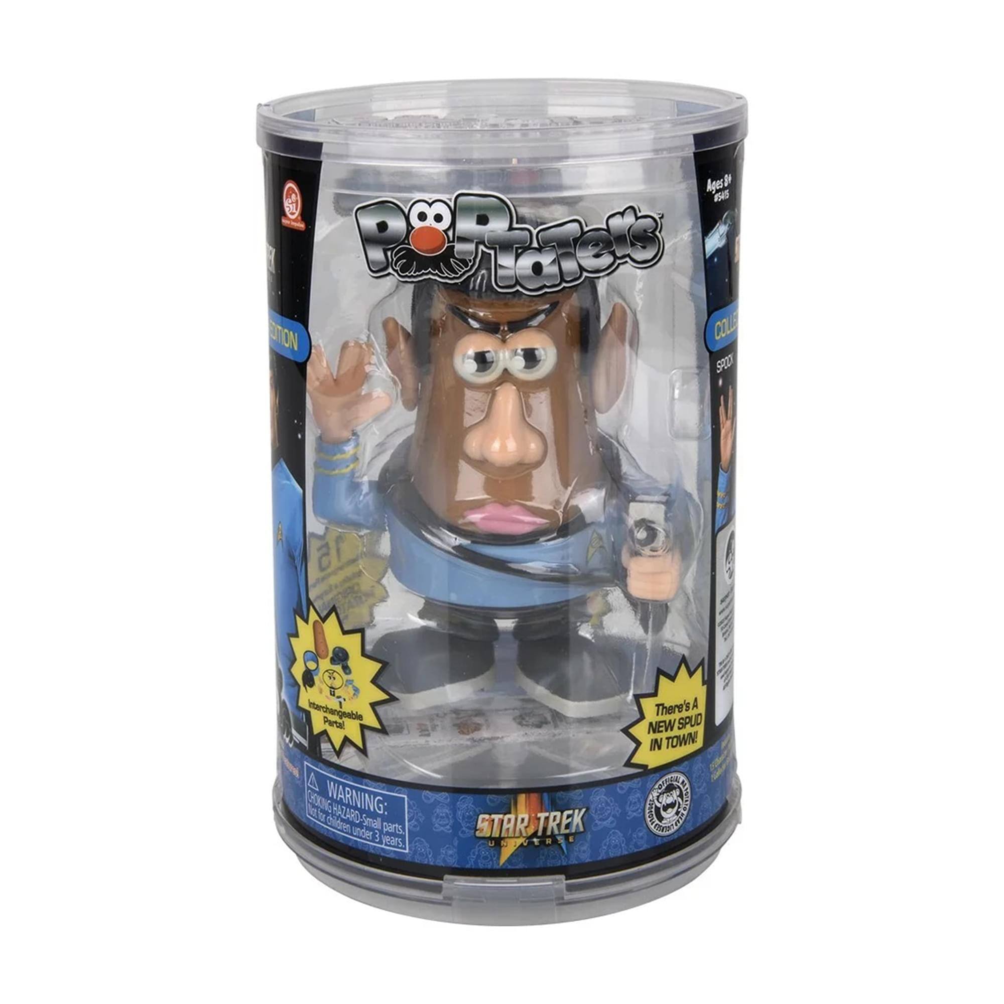 Popeye's  
There's A NEW SPUD IN TOWN!  
WARNING: CHOKING HAZARD - Small parts. Not for children under 3 years.  
STAR TREK