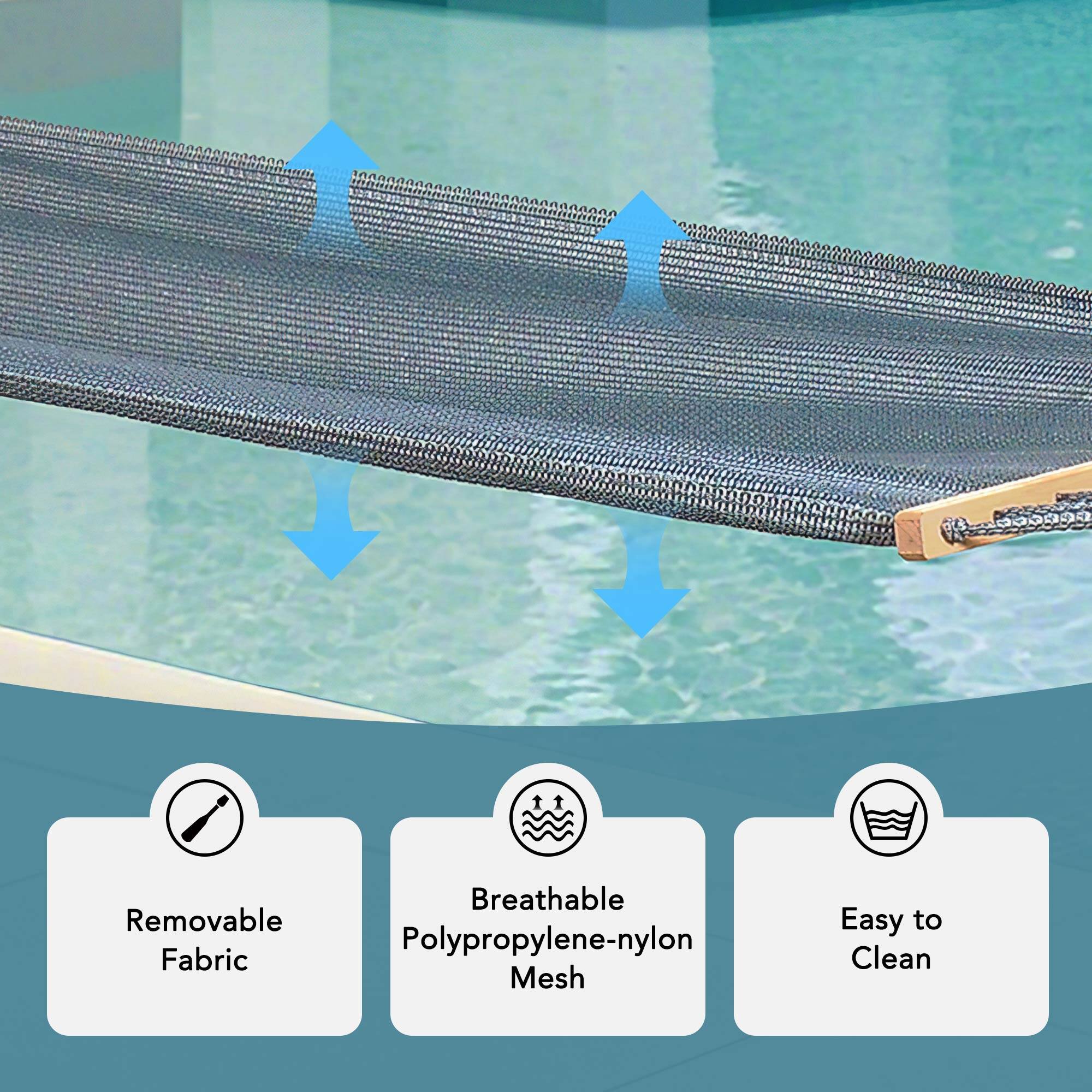 Removable Fabric  
Breathable Polypropylene-nylon Mesh  
Easy to Clean
