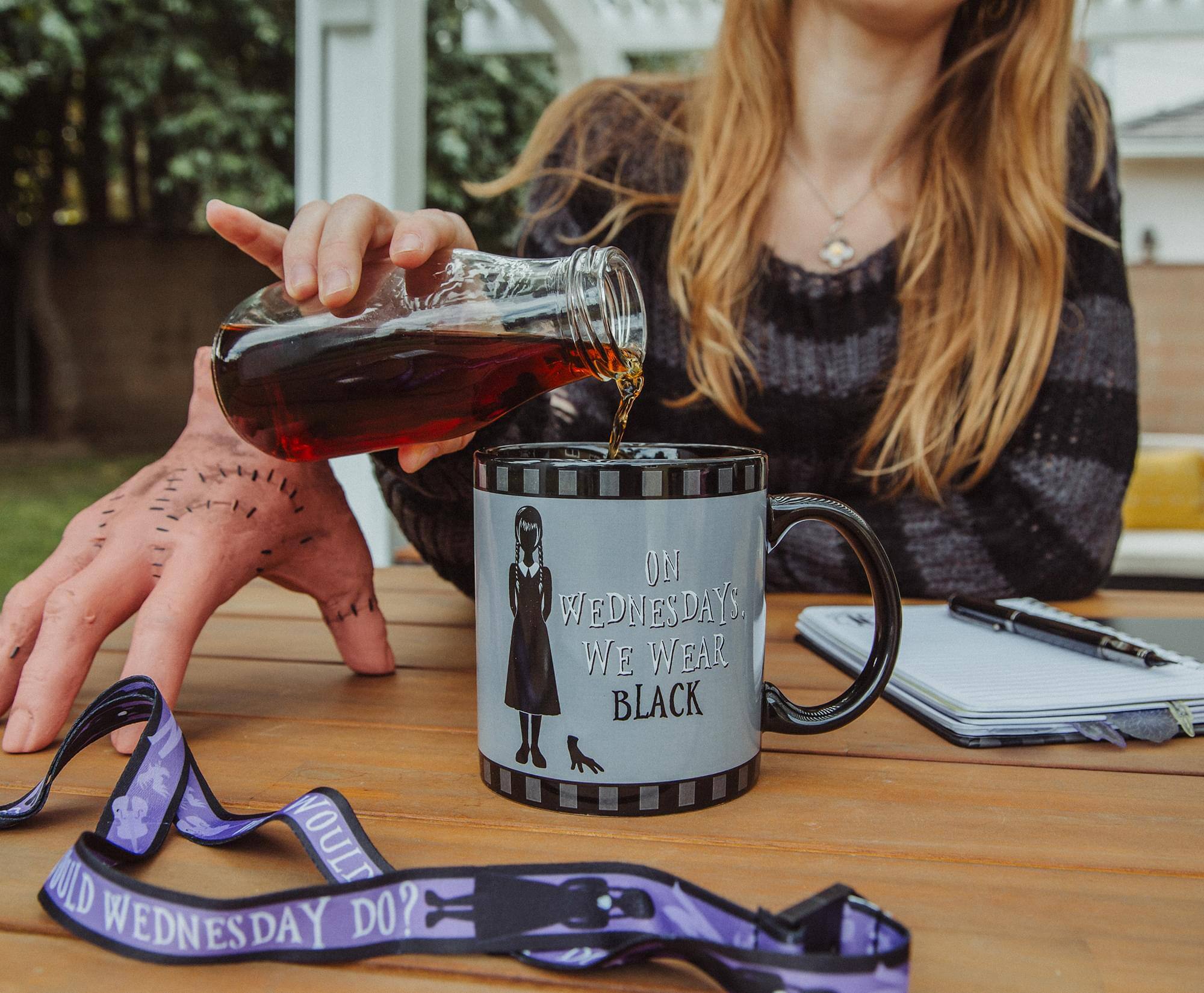 On Wednesdays, we wear black.

Would Wednesday do?