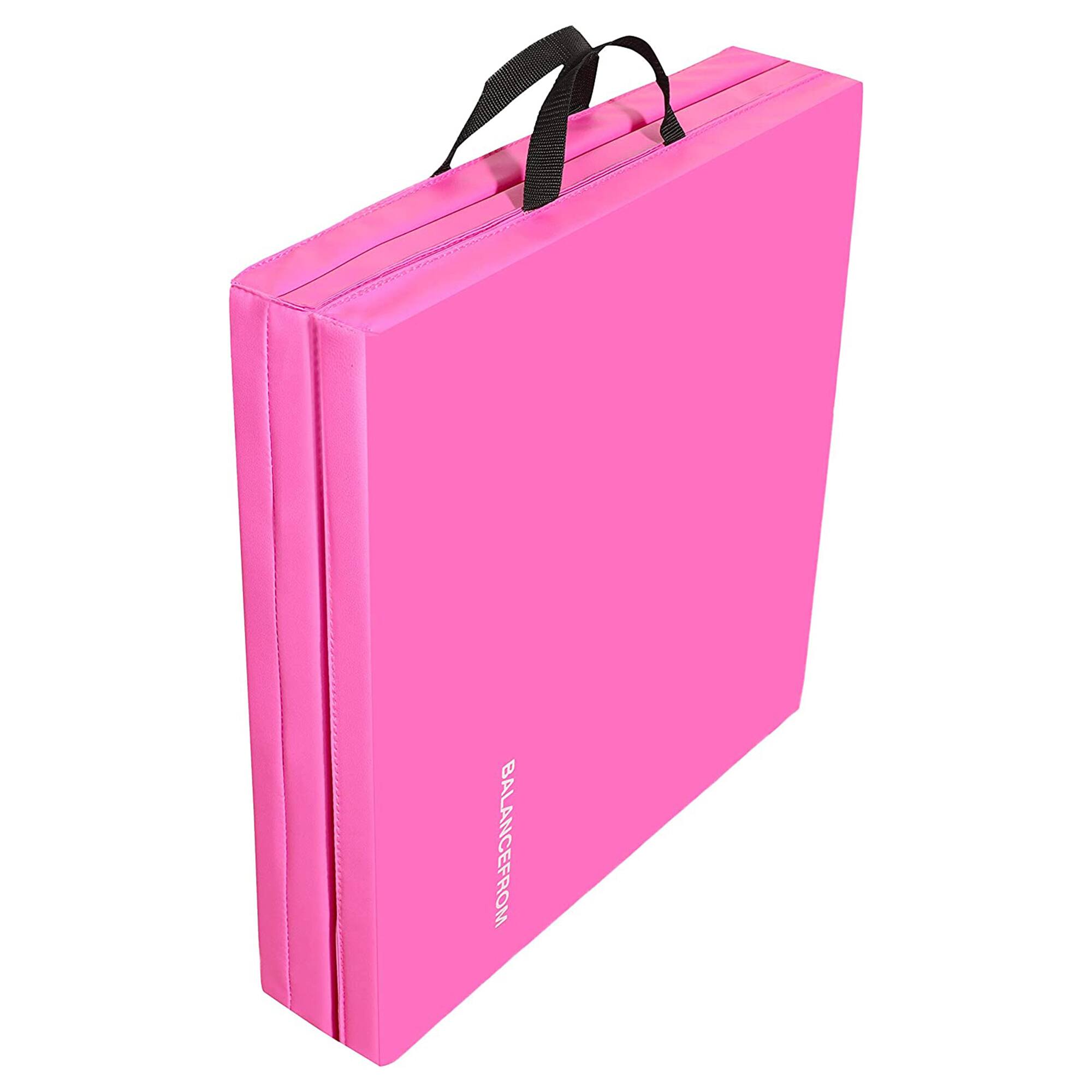 Alt View 7. BalanceFrom Fitness - BalanceFrom Fitness GoGym 6'x2'x1.5" Folding 3 Panel Exercise Gym Mat, Pink - Pink.