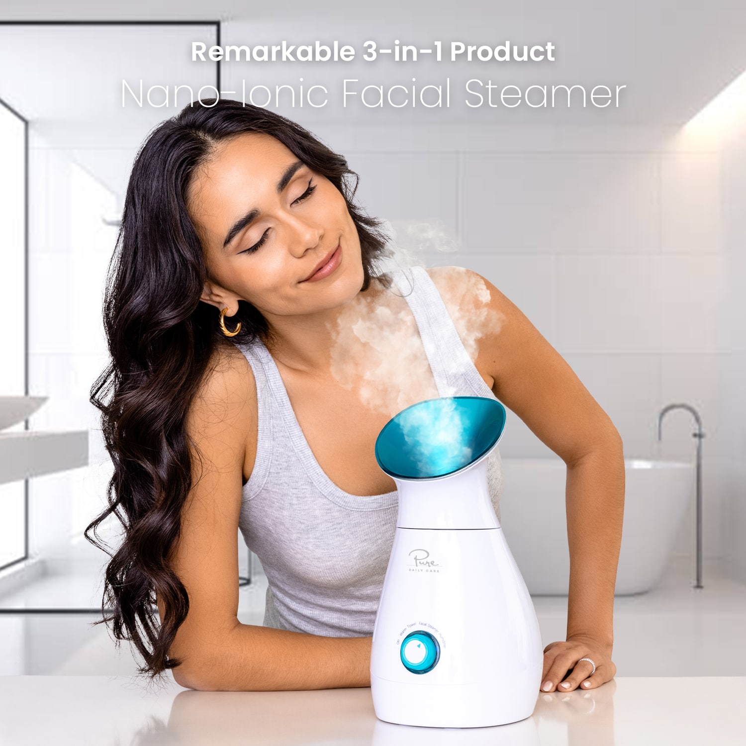 Remarkable 3-in-1 Product Nano-ionic Facial Steamer.