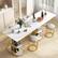 Alt View 12. Costway - 3 Piece Dining Table Set w/ 2 Stools 2-tier Storage Shelf Upholstered Seat - White and Gold.