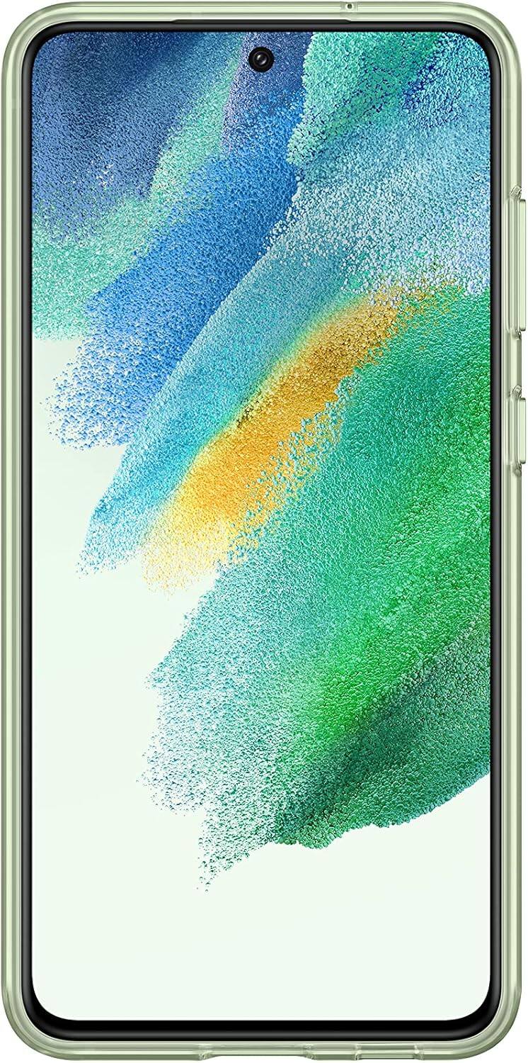 Back. Samsung - Samsung Galaxy S21 FE SIlicone Slim Strap Cover I Coloe: Mint - Mint.