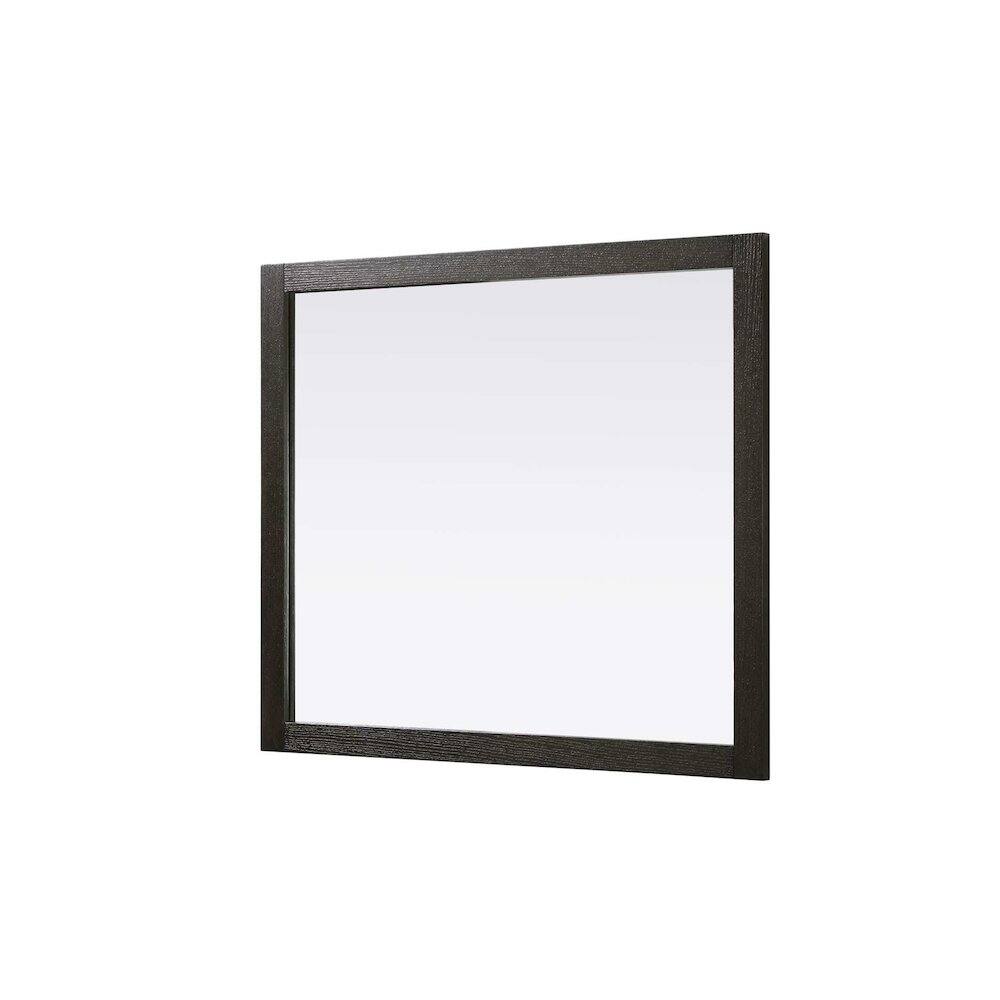 Alt View 1. Elegant Kitchen and Bath - Noah Wooden Rectangle Mirror 42 x 36 in Chocolate Oak - Chocolate Oak.