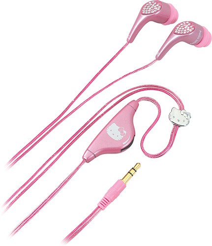  Hello Kitty - Jeweled Earbud Headphones - Pink