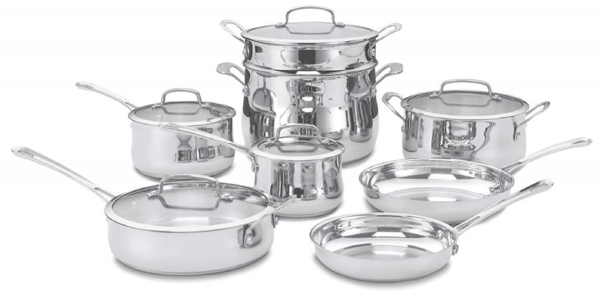 UPC 086279027160 product image for Cuisinart - Contour 13-Piece Cookware Set - Silver | upcitemdb.com