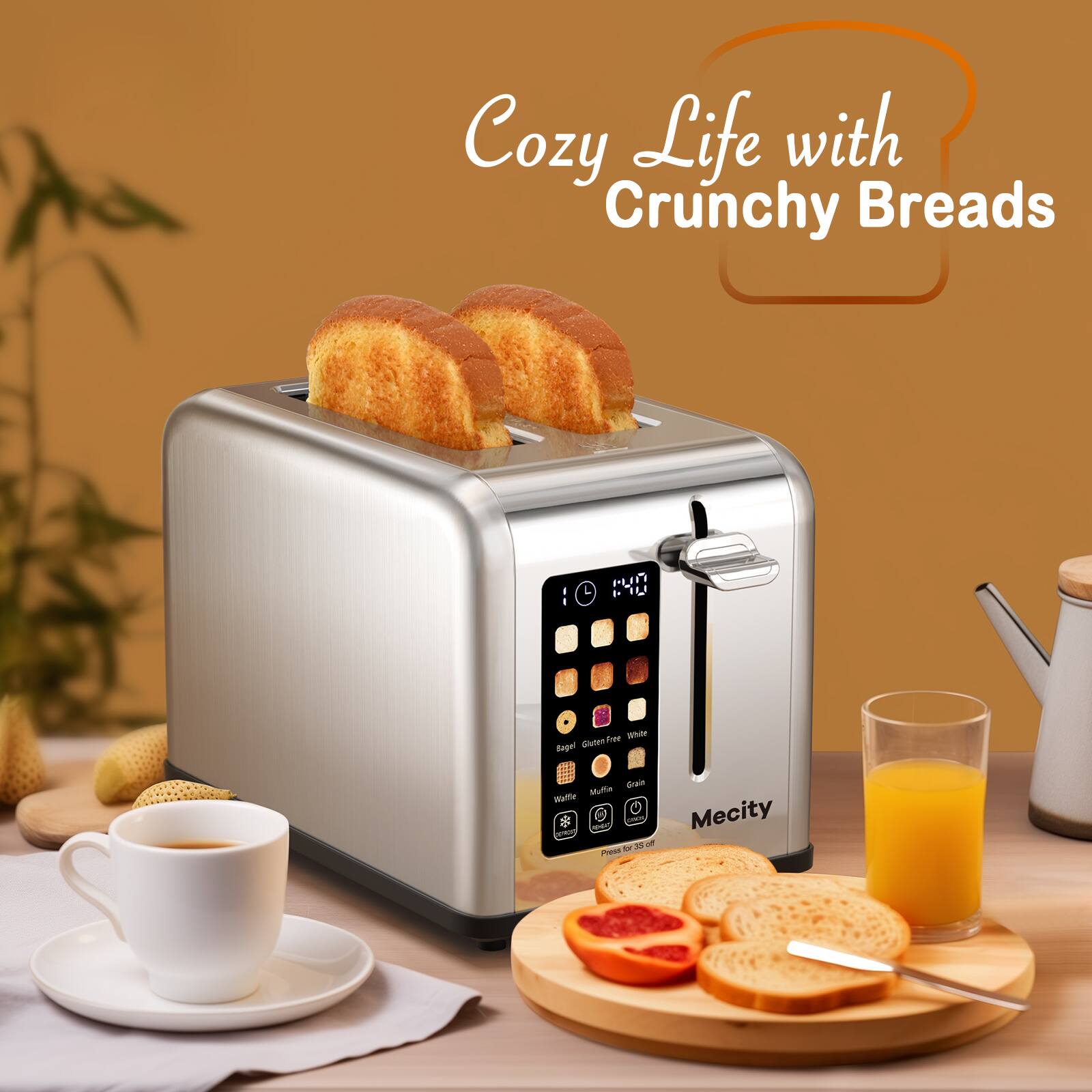Cozy Life with Crunchy Breads

Free White Bagel Gluten
Multi Grain Waffle

Mecity for 35% off