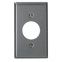 Leviton - 1-Gang Device Mount Wallplate, Single 1.406-Inch Hole, Standard Size - White