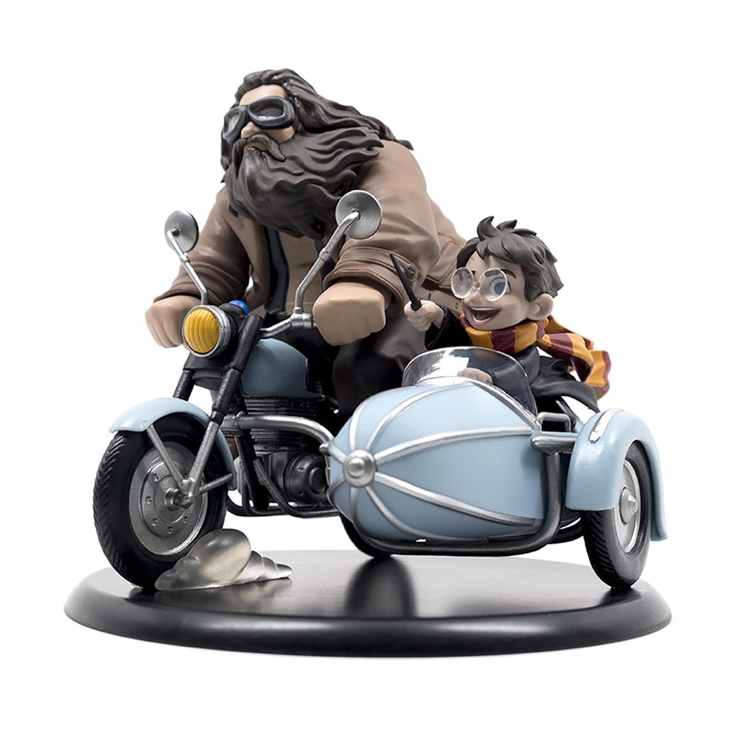 Front. Quantum Mechanix - Harry Potter Hagrid and Harry 7 Inch Q-Fig Max Figure Diorama - Brown.