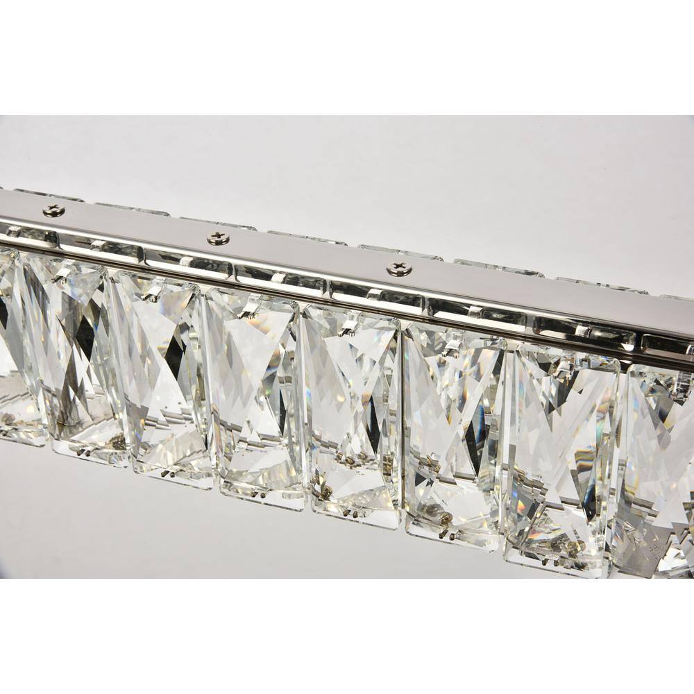 Alt View 4. Elegant Lighting - Monroe Integrated LED chip light Chrome Chandelier Clear Royal Cut Crystal - Chrome.