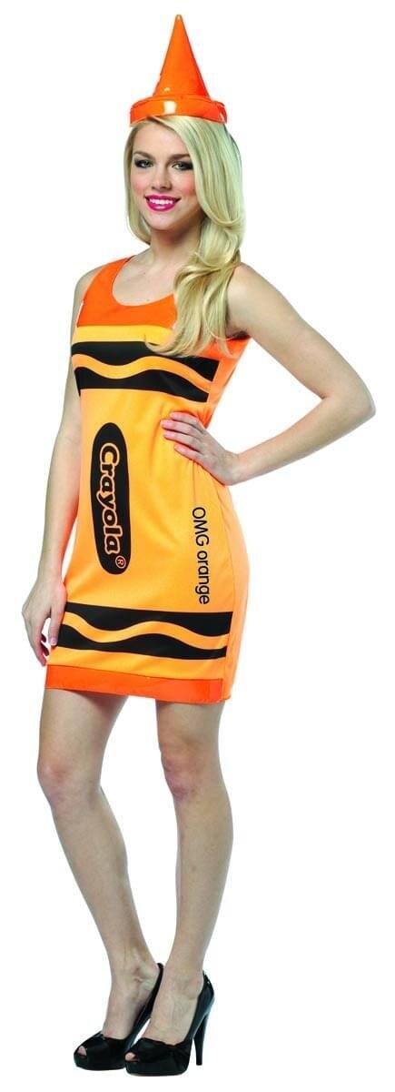 Crayola - Neon Tank Mini Dress Costume Adult One Size Fits Most - Orange price history on PriceWatchPro