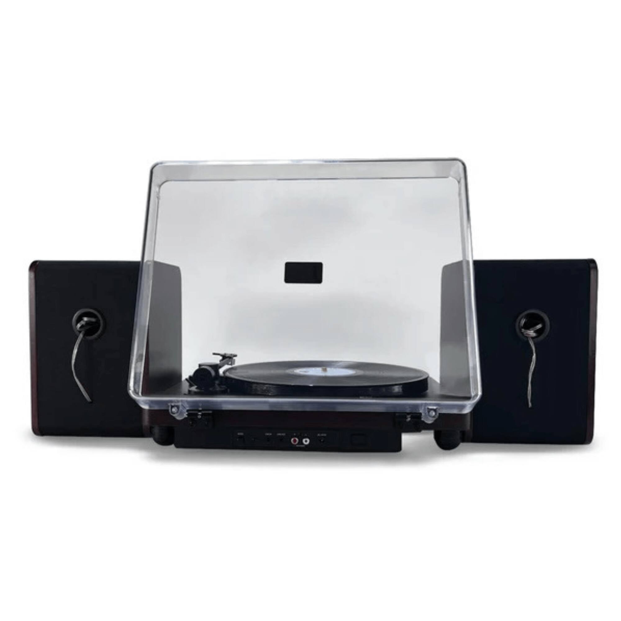 Back. Victor Audio - Victor Lincoln Record Player with Stereo Speakers - Black.