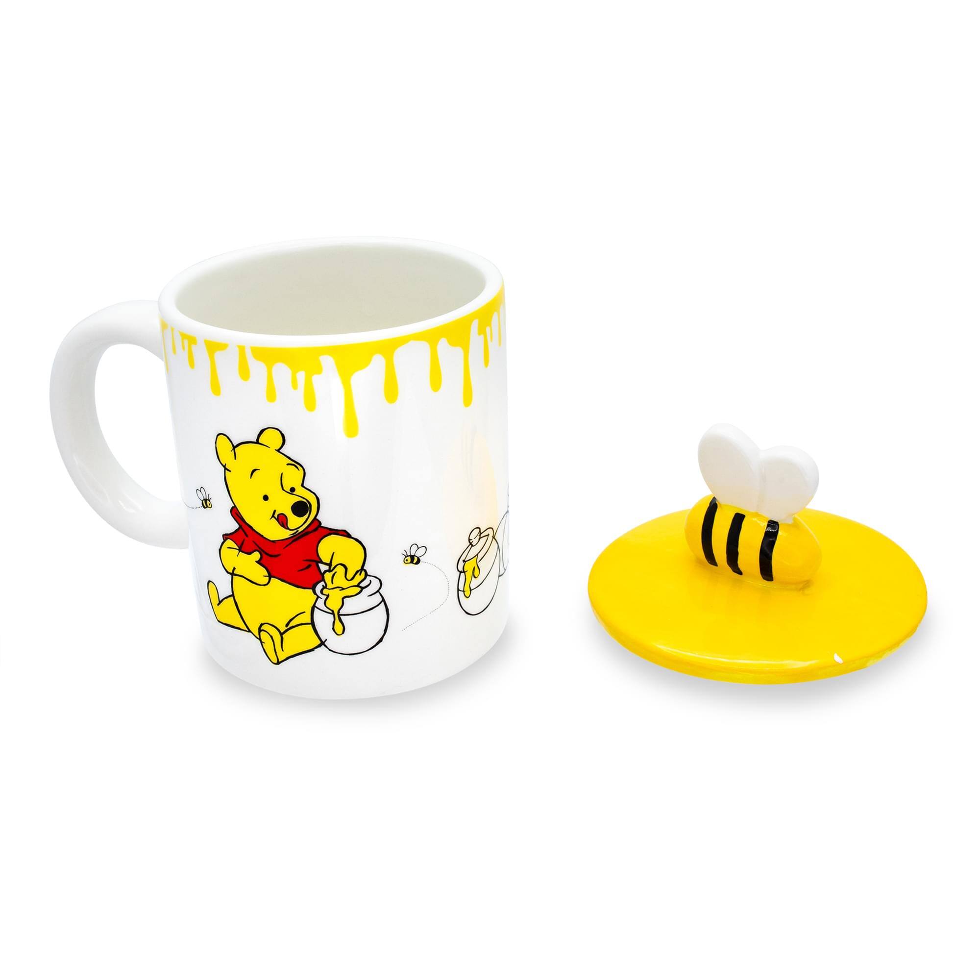 Alt View 2. Disney - Disney Winnie The Pooh Hunny Pot Ceramic Mug With Lid | Holds 18 Ounces - Yellow.