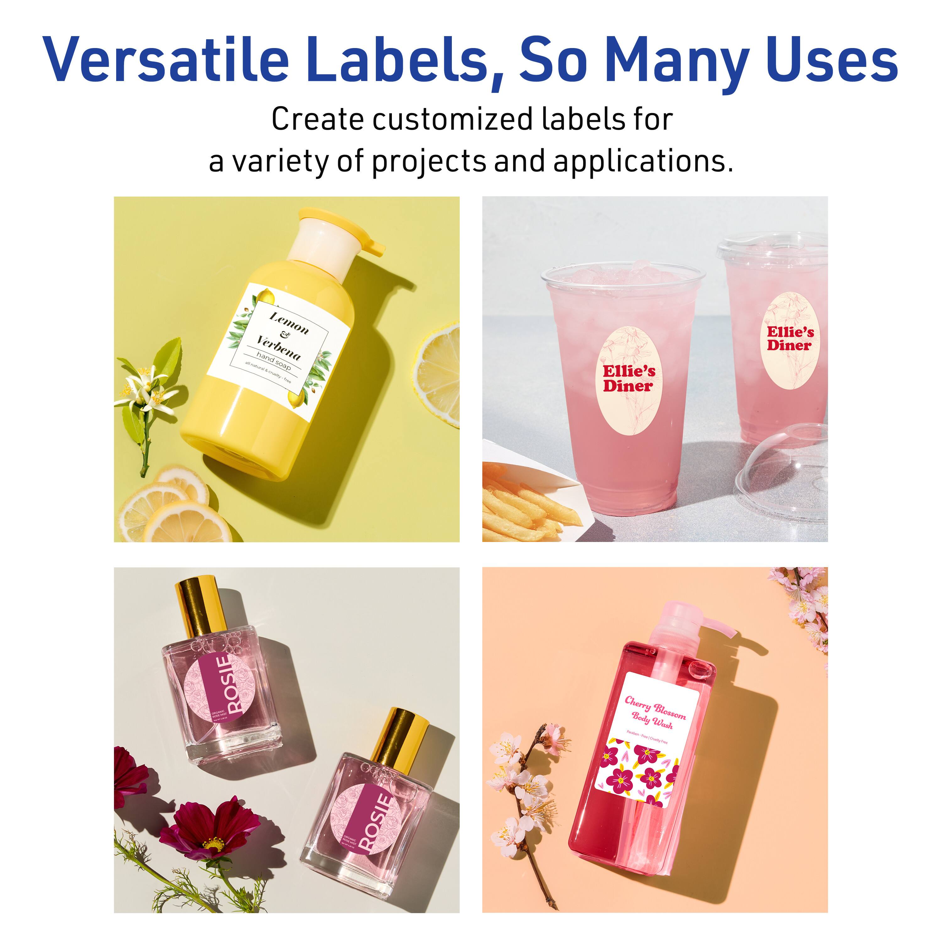 Versatile Labels, So Many Uses

Create customized labels for a variety of projects and applications.

Lemon & Verbena

Ellie's Diner

ROSIE

Cherry Blossom Body Wash