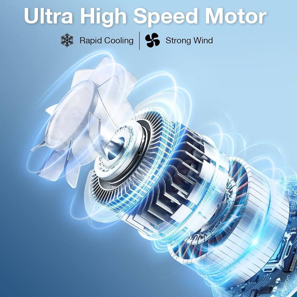 Ultra High Speed Motor  
Rapid Cooling  
Strong Wind